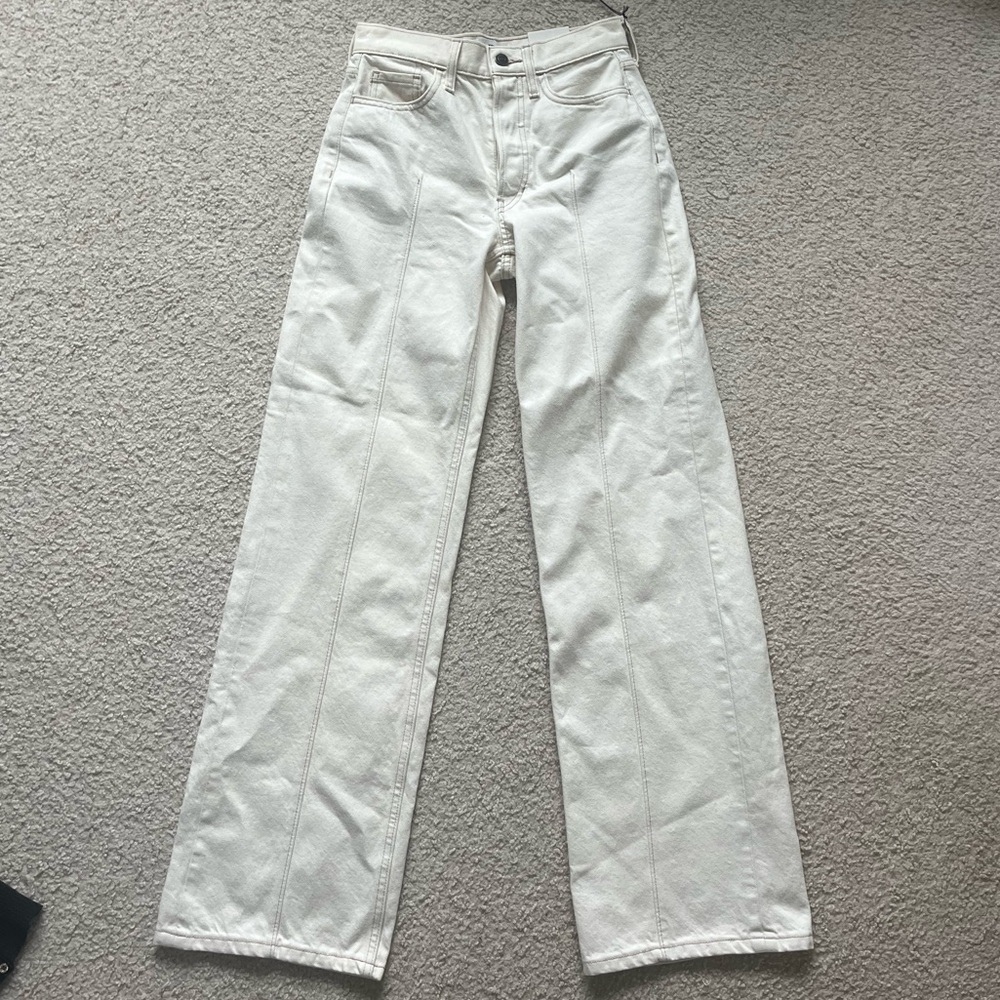 Cream High Rise Straight Jeans Banana Republic